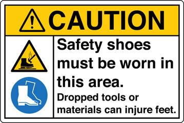 Safety sign CAUTION safety sh...