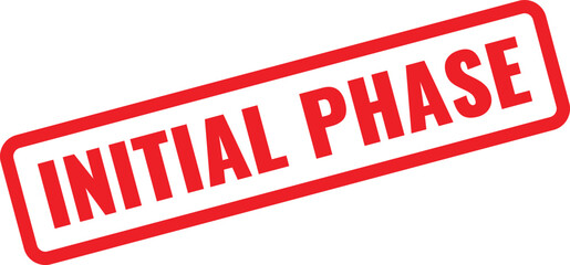 Red Rectangular Stamp With Bold White Text Reading INITIALPHASE Keywords: stamp