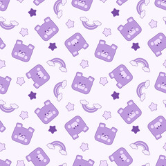 seamless pattern with teddy bears cute cartoon fabric design