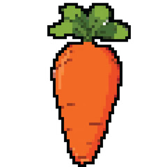 Pixel Art Carrot Icon