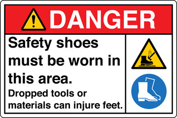Safety sign DANGER safety sho...