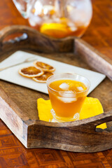 Refreshing Homemade Iced Tea with Lemon and Ice