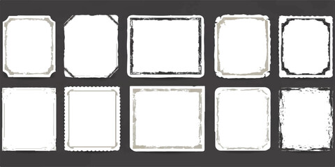 Vintage Grunge Ice Cubes Typography Alphabet Vector Set With Isolated Label Icons