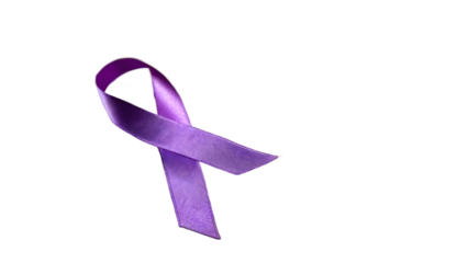Purple Awareness Ribbon Symbol on White Background for Important Causes