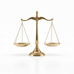 Golden Scales of Justice, Balance, Law, and Order Symbol