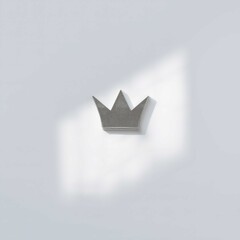 Sparkling Silver Crown Jewelry on White Background with Soft Lighting