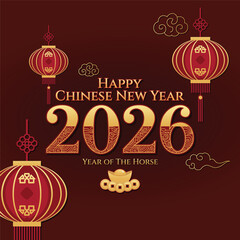 Happy Chinese new year 2026 greetings © kabutlazuardi