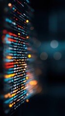 Colorful light trails, fast data transfer and futuristic technology