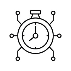 Time Allocation icon with white background vector stock illustration
