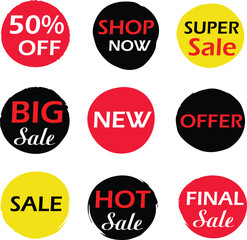 set of discount labels