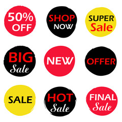 set of discount labels