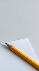 Blank white notecard with pencil, writing and sketching background