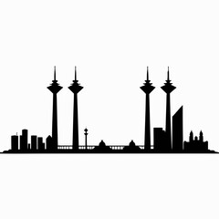 Obraz premium new york city skyline silhouette