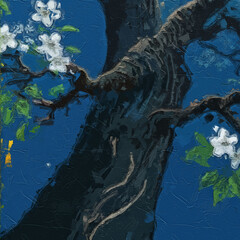 Various oil paintings, floral landscapes, sailboats, cottages, lakes, forests, mountainous areas, plum blossoms, lotus leaves, lotus flowers, fish, figures, chrysanthemums