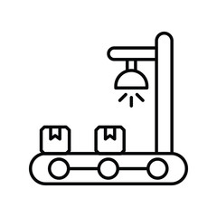 Industrial Process icon with white background vector stock illustration