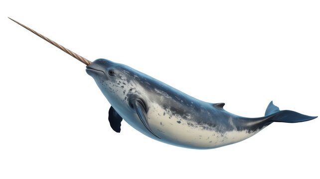 Narwhal swimming in open water
