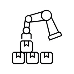 Rpa icon with white background vector stock illustration