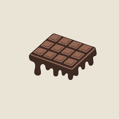 chocolate bar on white background