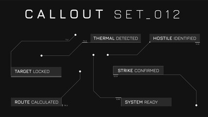 Callout Hud Collection Of Frame Elements For Corporate Deck
