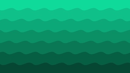 Seamless looping abstract wave pattern animation with layered green gradients. Clean minimal background ideal for motion graphics, modern videos, presentations, and smooth transitions.