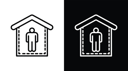 isolation Two-tone version in black and white background