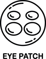 Obraz premium Hydrogel eye patch cosmetic product line icon