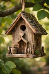 wooden bird house