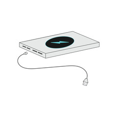 smartphone charging pad illustration