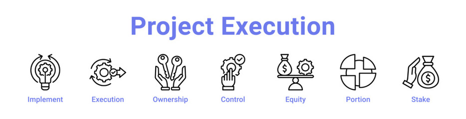Project Execution Icon Banner