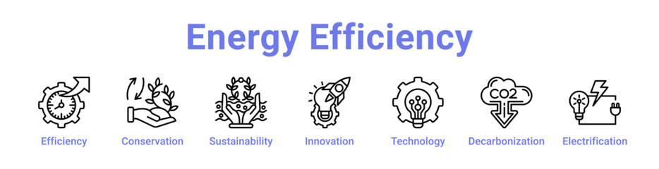 Energy Efficiency Icon Banner
