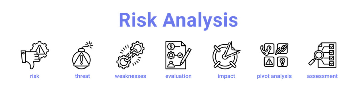Risk Analysis Icon Banner
