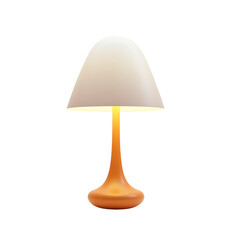 Modern mushroom shaped table lamp isolated on transparent background