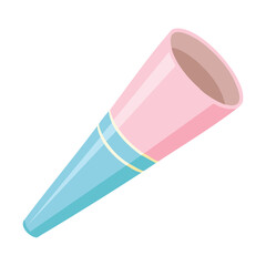 Colorful striped party horn blower for festive celebration and happy birthday noise maker decoration for kids party