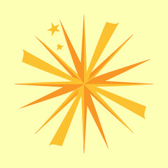 Brilliant golden star firework explosion for festive celebration holiday event and happy new year pyrotechnic display