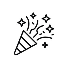 happy new year, new year celebration, confetti icon, festive icon, holiday celebration, party confetti,