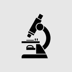 microscope, silhouette, vector, icon, clipart, science, laboratory, lab, blackwhite, monochrome, outline, biology, research, scientific, equipment, optics, magnification, lens, eyepiece, stage, focus,