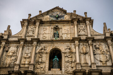 Obraz premium Ruins of St. Paul's. Built from 1602 to 1640, one of Macau's best known landmarks