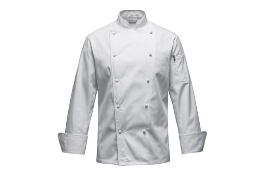 White chef jacket isolated on transparent background