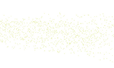 Glittering lime green particles isolated on transparent background