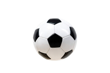 Fototapeta premium Classic black and white soccer ball Trensprent Background png, ready for sports design