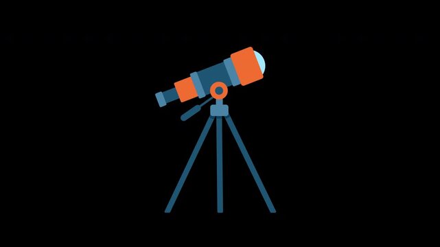 telescope icon astronomy transparent background with alpha channel