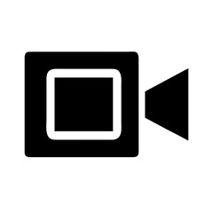 Video Camera Square Icon Vector Illustration