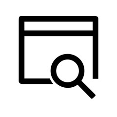 Window Search Icon Vector Illustration