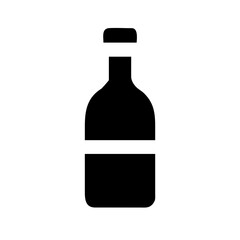 Wine Bottle Icon Vector Illustration