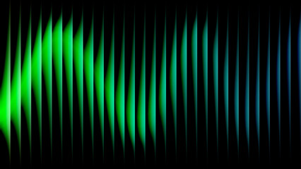 Green light streaks on dark background