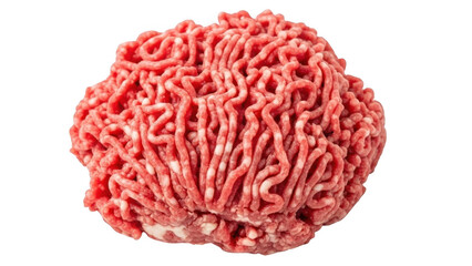 Ground beef patty isolated on transparent background
