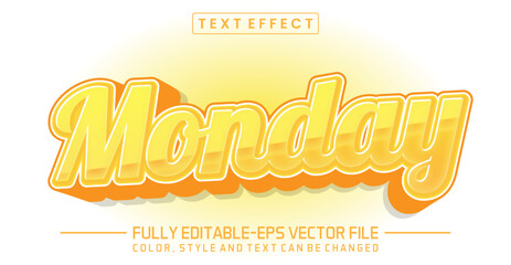 Monday font Text effect editable