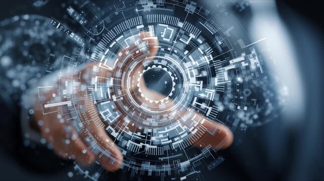 Faceless IT support professional hands on technical interface global maintenance services visualization system solutions management business continuity support 24/7 technical