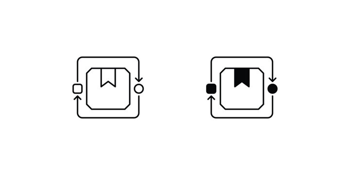 Interchangeability set icon with white background vector stock illustration