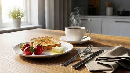 breakfast with coffee